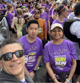 Selfie of 3 staff at Vancouver SunRun