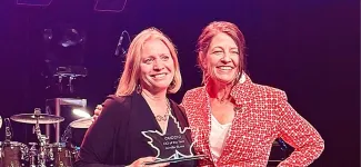 UBC CIO Jennifer Burns accepts her award
