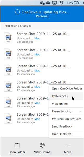 onedrive and one note for mac